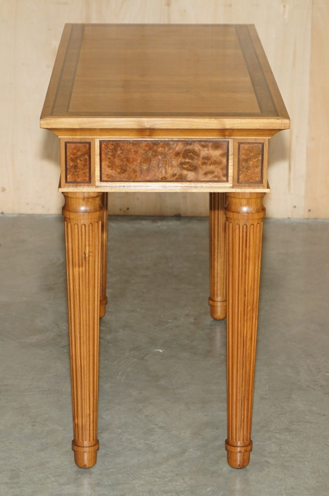 photo buy Stunning Rrp £12000 Viscount David Linley 1993 Stamped Burr Walnut Console Table