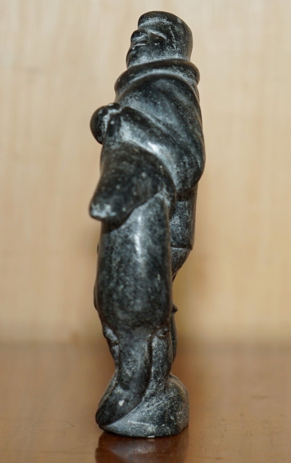 Fine Joanassie Smith Signed Serial Numbered Inuit Eskimo Hunter Soapstone Statue photo vintage