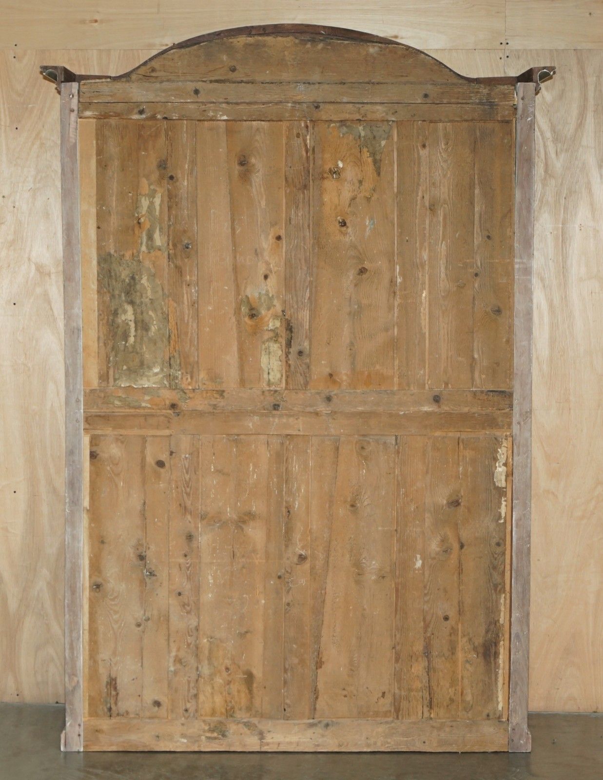 5950.0 Large Antique 1820 Louis XV Painted Armoire Bibliotheque Housekeepers Cupboard photo