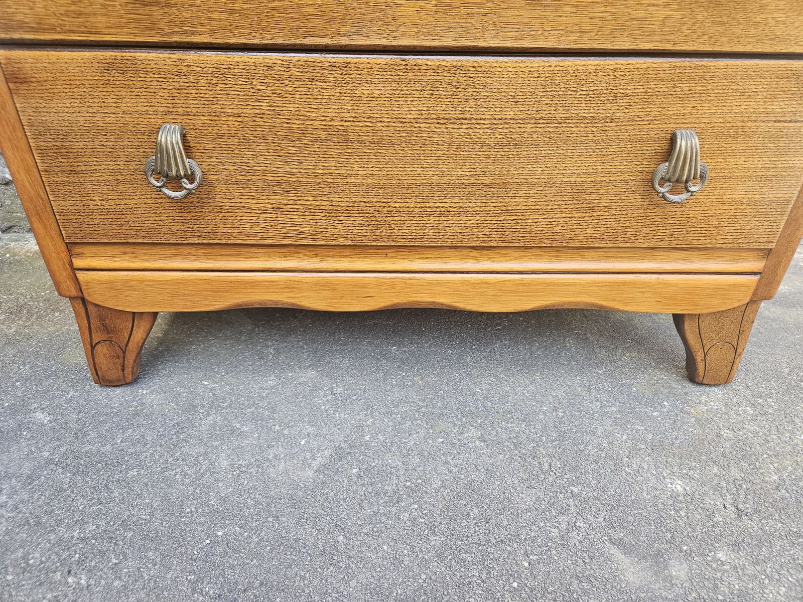 Vintage Lebus Chest Of Drawers Three Drawer Oak Cabinet Tallboy Super Proportions And Detailing photo 375.0