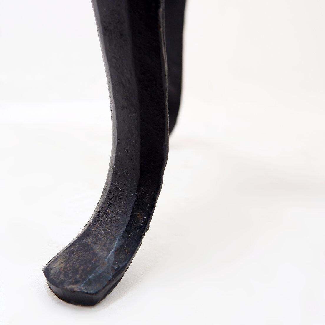 1262.0 Tripod Floor Lamp In Wrought Iron And Brass With A Bamboo Style Stem photo