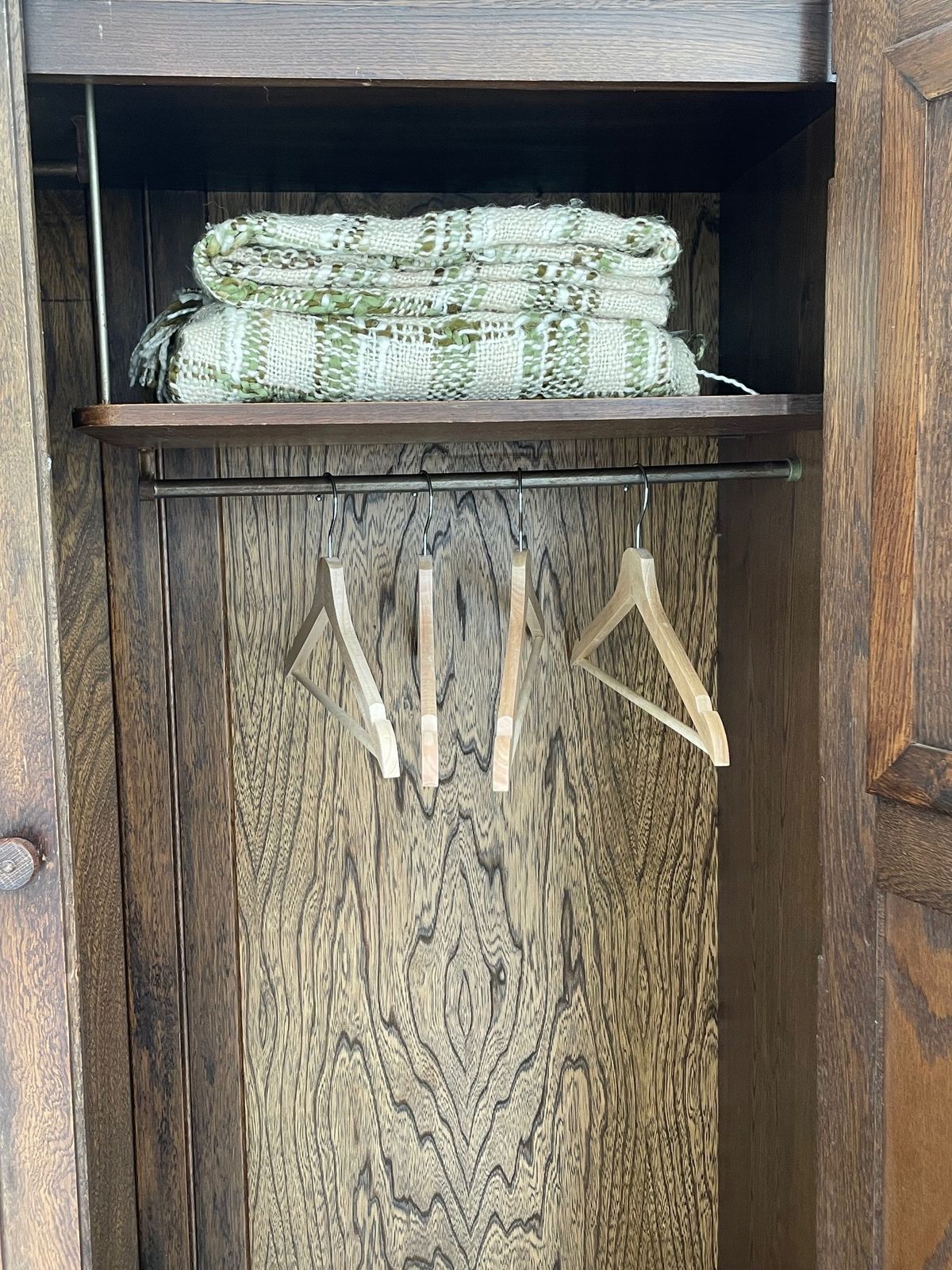 Furniture Antique Carved Oak Double Wardrobe | Early 20th Century (C.1920–1930) photo