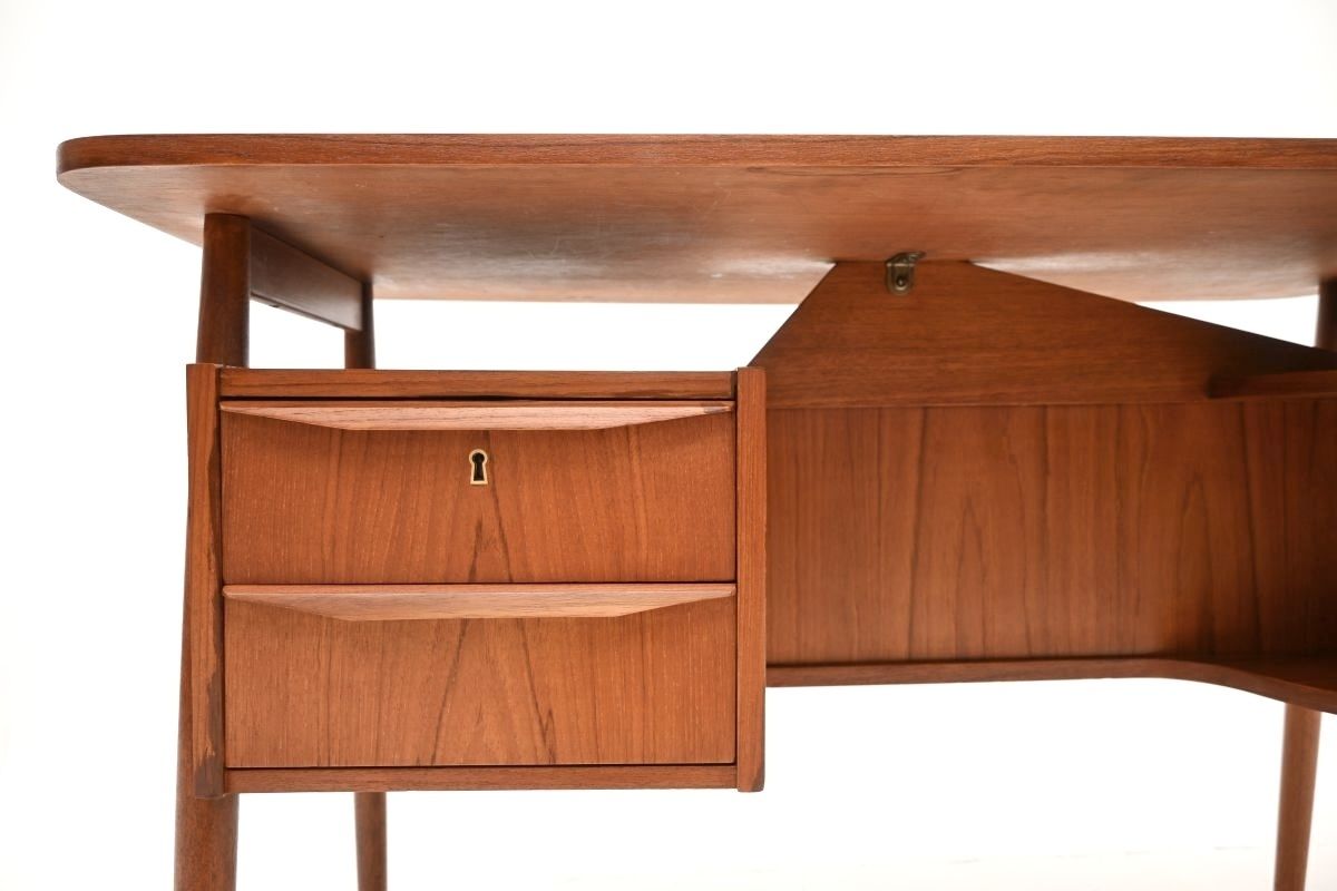 photo furniture Danish Vintage Teak Desk By Gunnar Nielsen For Tibergaard