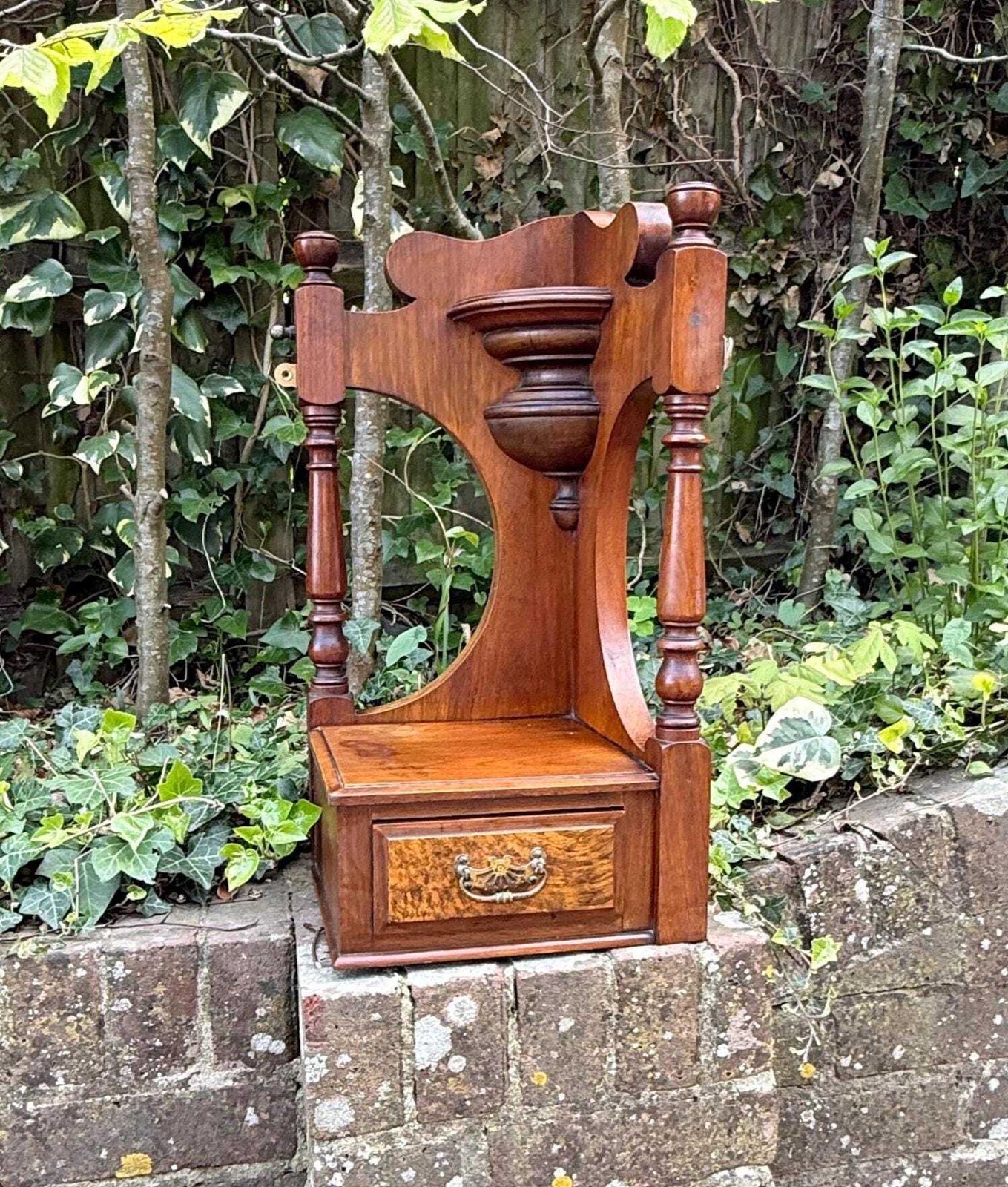 Edwardian Satinwood And Walnut Corner Shelf Antique Furniture Fragment, Architectural Shelf Unit