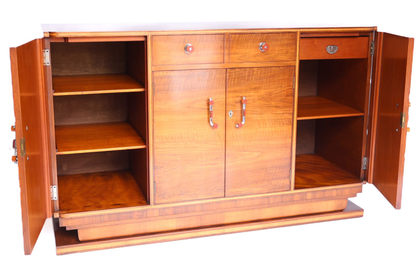 Furniture Art Deco Walnut & Sycamore Sideboard photo