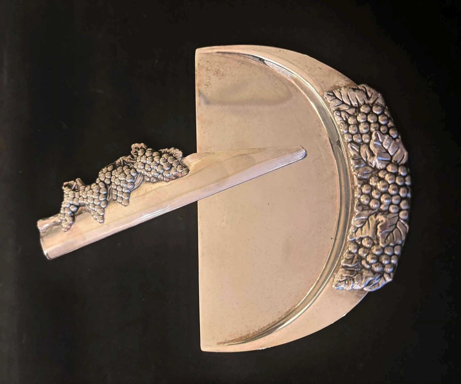 photo vinterior Crumb Catcher Table Shovel And Brush, French Tableware Service Pick Crumbs Silver Plated Brush Table Wedding Gift.