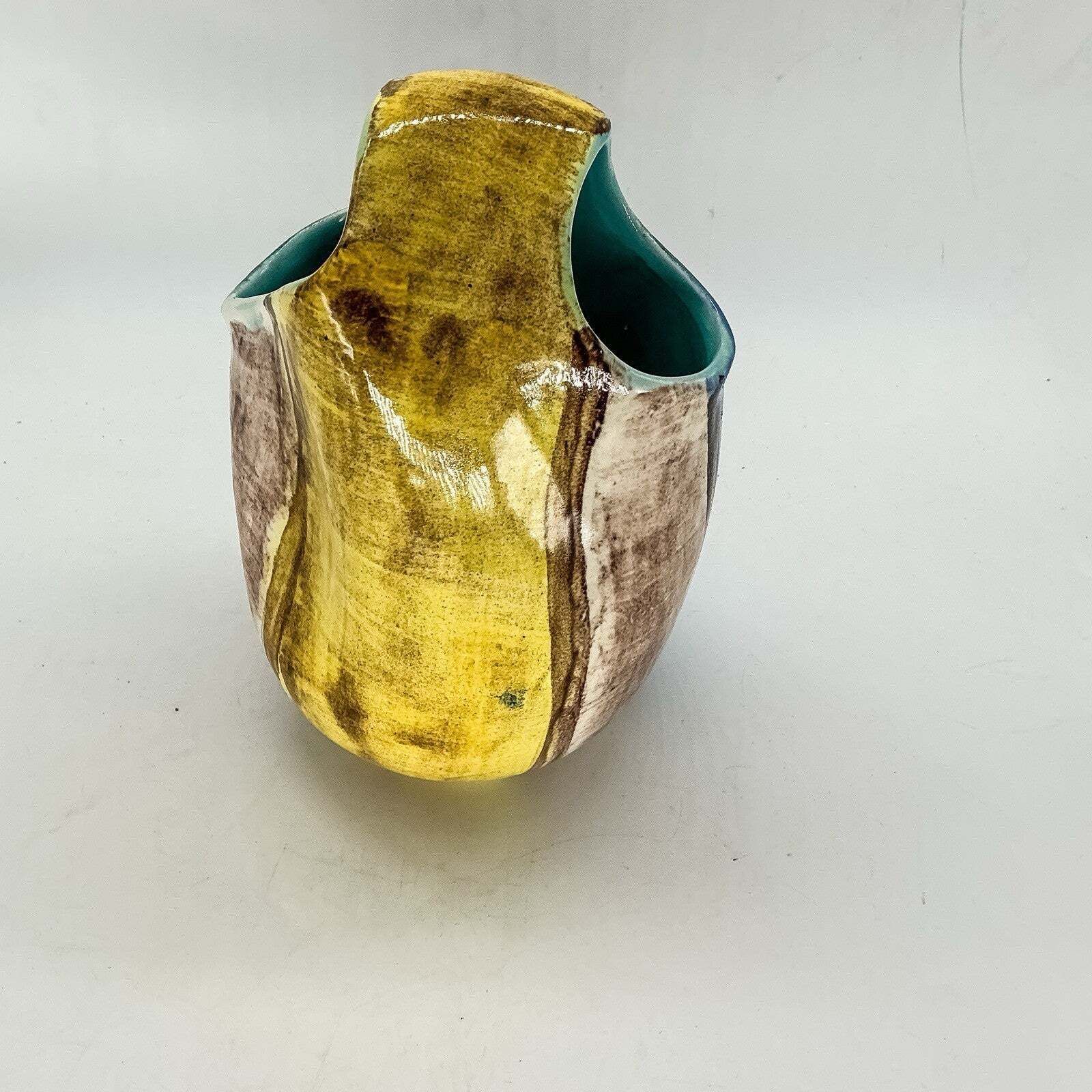 Schramberg Smf Vase In Mexico Pattern By Elfi Stadler German 50s Mid Century photo for sale