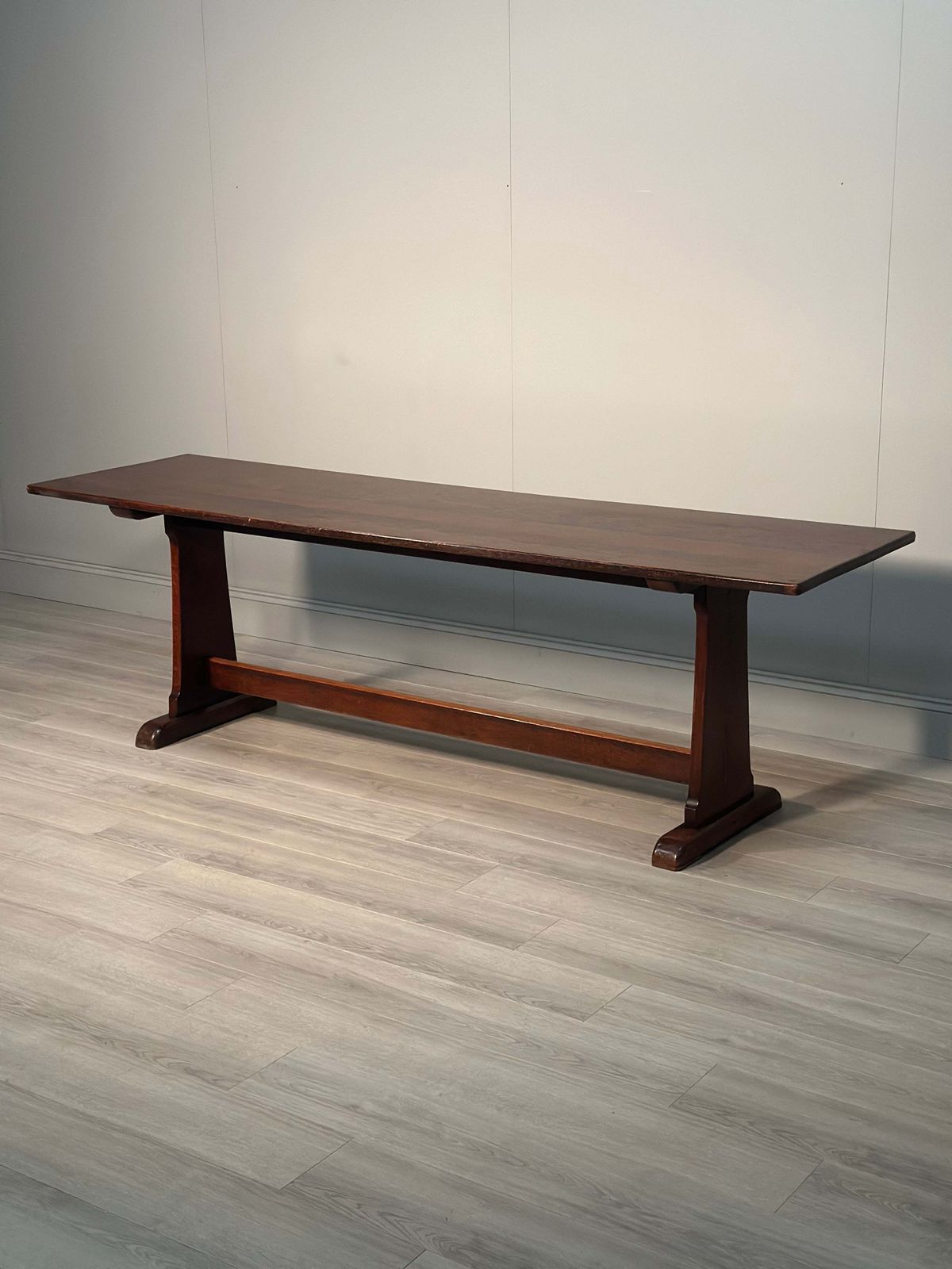 Large Military Arts & Crafts Oak Refectory Table photo furniture
