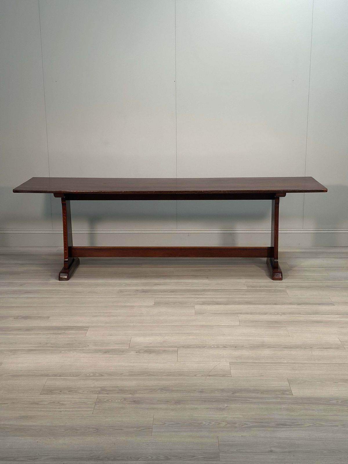 Large Military Arts & Crafts Oak Refectory Table photo vintage