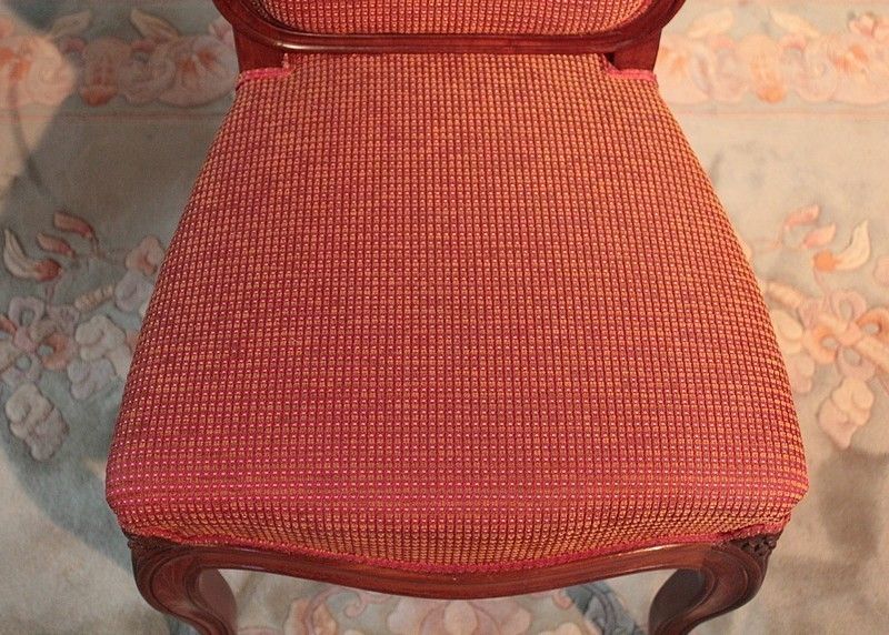 photo for sale Suite Of 4 Nap Chairs. III Cuban Mahogany Jeanselme 19th