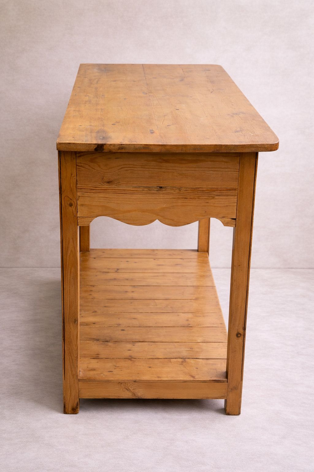 Rustic Country House Pine Console / Serving Table With Drawers photo furniture