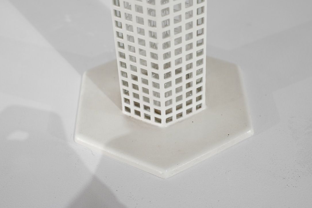 Flower Vase Skyscraper By Josef Hoffmann For Bieffeplast, Italy 1980s. photo buy