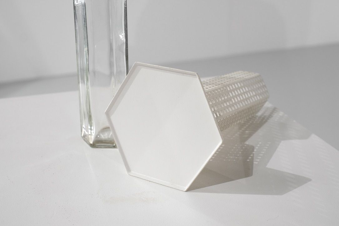 1100.0 Flower Vase Skyscraper By Josef Hoffmann For Bieffeplast, Italy 1980s. photo