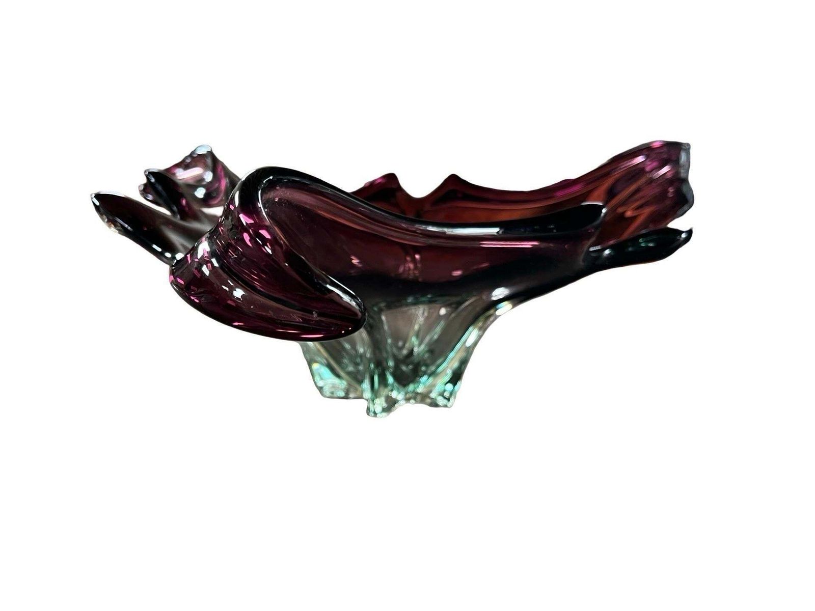 Murano Submerged Blown Glass Centerpiece Attributed To Fratelli Toso, 1960 1970 photo Home Decor