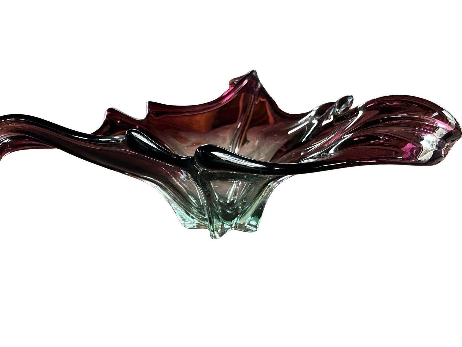 Murano Submerged Blown Glass Centerpiece Attributed To Fratelli Toso, 1960 1970 photo 633.0