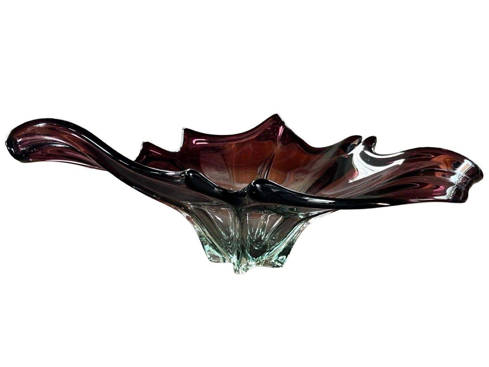 Home Decor Murano Submerged Blown Glass Centerpiece Attributed To Fratelli Toso, 1960 1970 photo