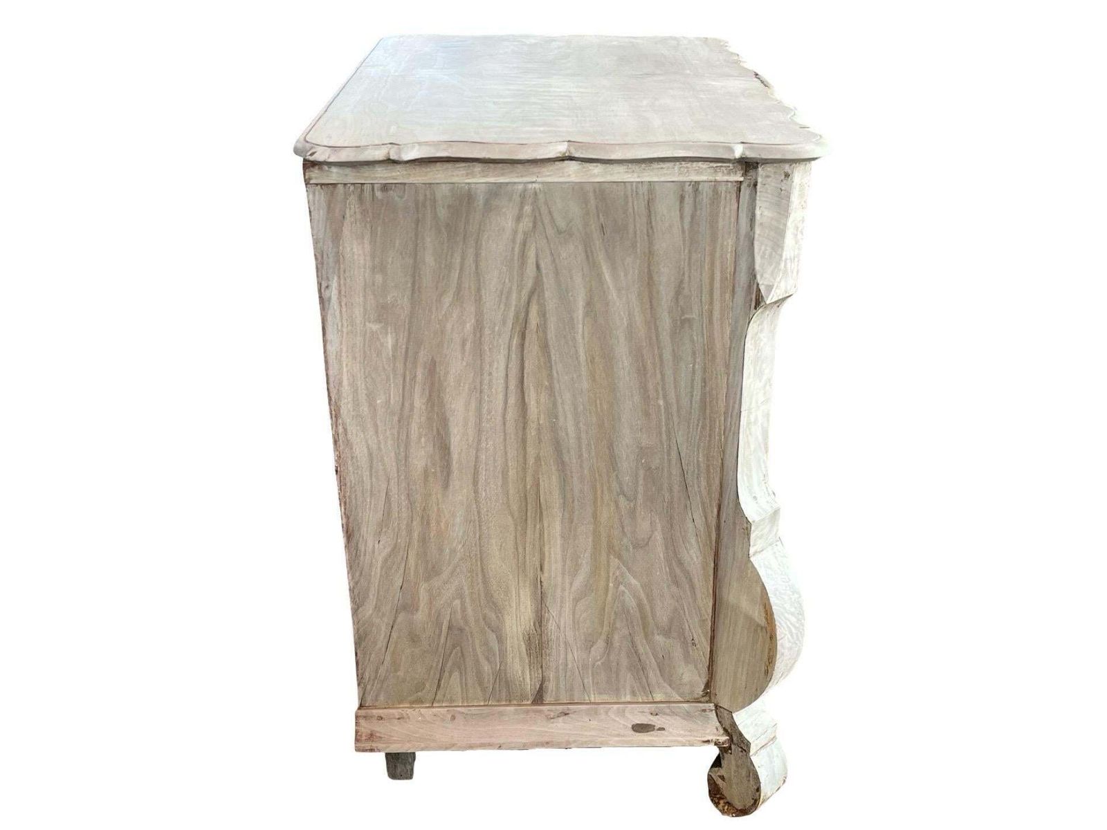 Bleached Dutch Oak Bombay Chest Of Drawers With Walnut Burl Veneer, 1820s photo Furniture