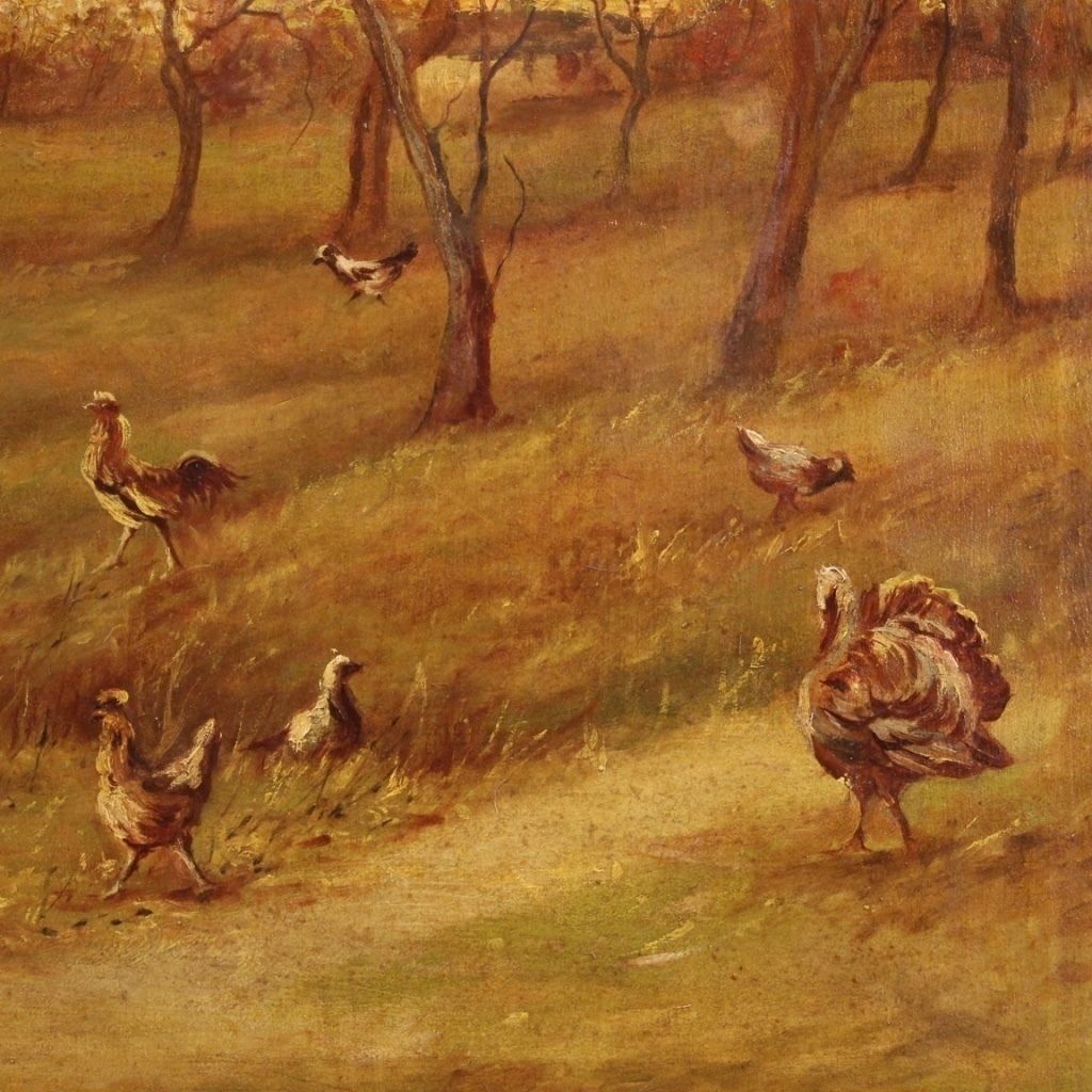 Bucolic Landscape Painting From 20th Century photo vinterior