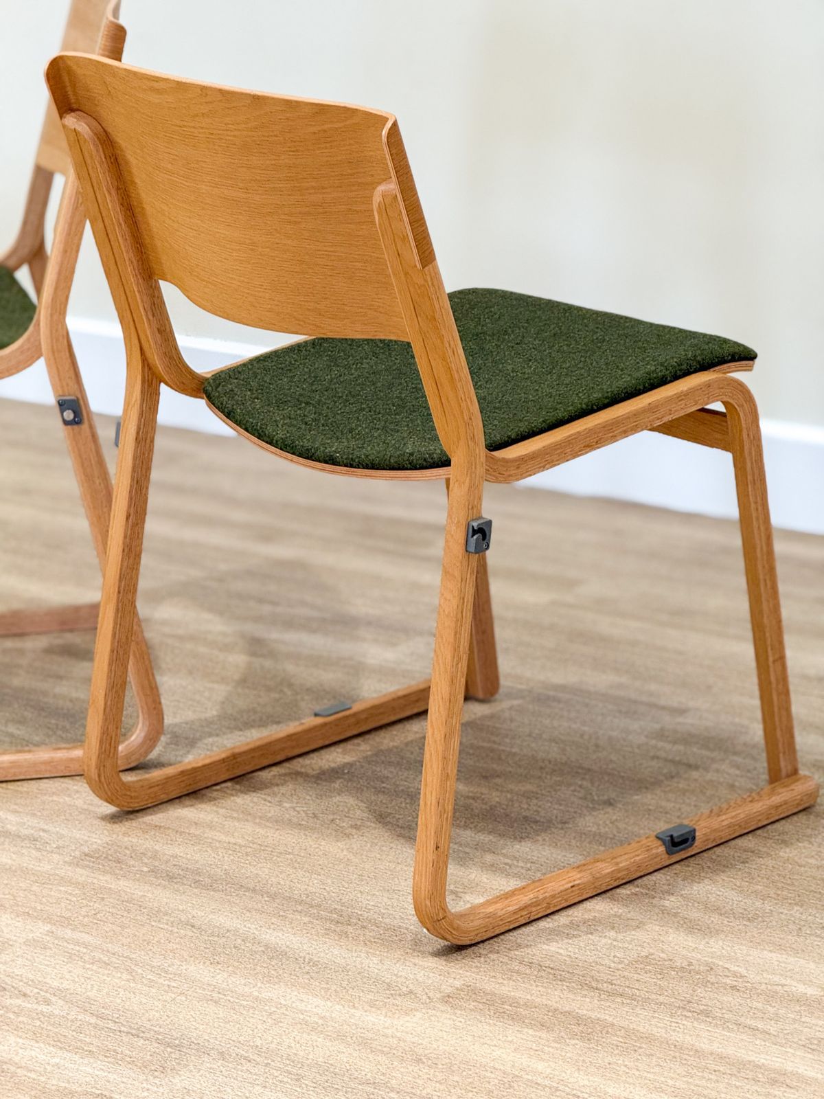 A Set Of Four Chairs In Light Oak (Theo Chairs By Chorus) photo furniture