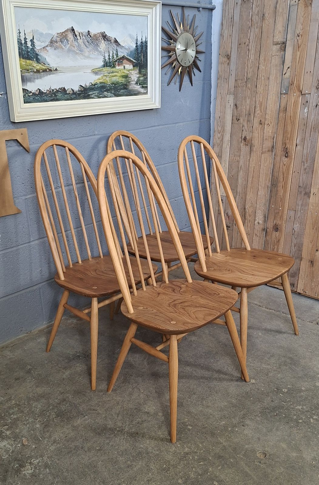 Ercol Dining Chairs ~ Mid Century ~ Vintage ~ Restored ~ Set