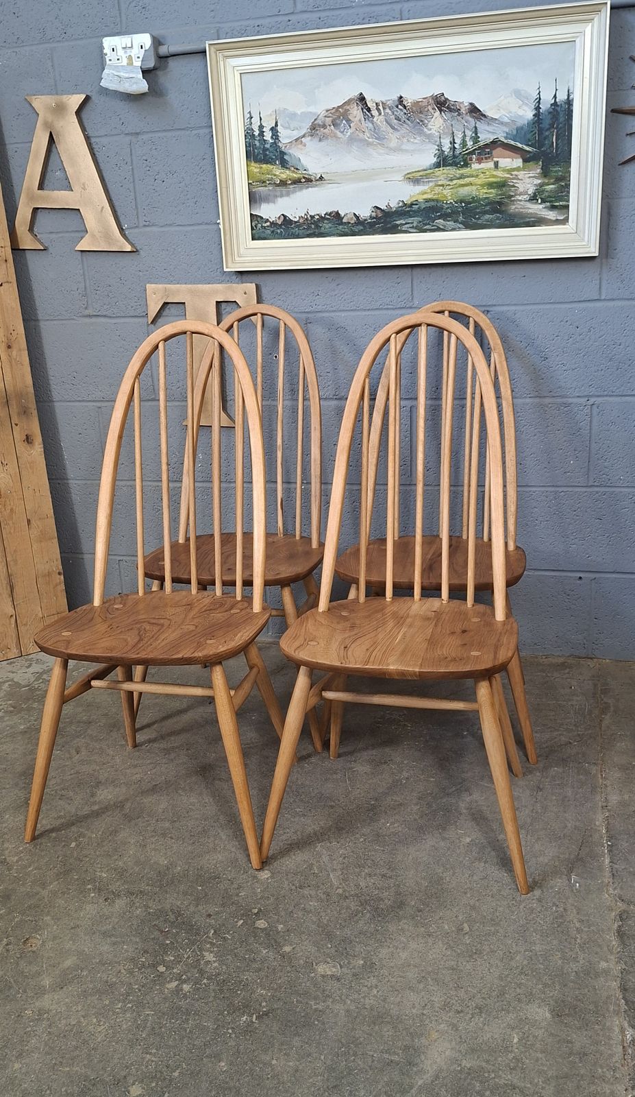 Ercol Dining Chairs ~ Mid Century ~ Vintage ~ Restored ~ Set photo Furniture