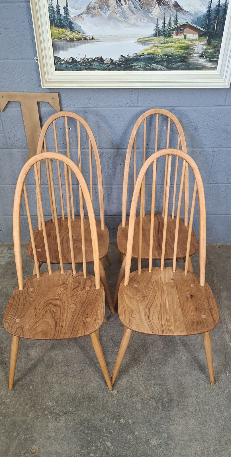Ercol Dining Chairs ~ Mid Century ~ Vintage ~ Restored ~ Set photo 795.0
