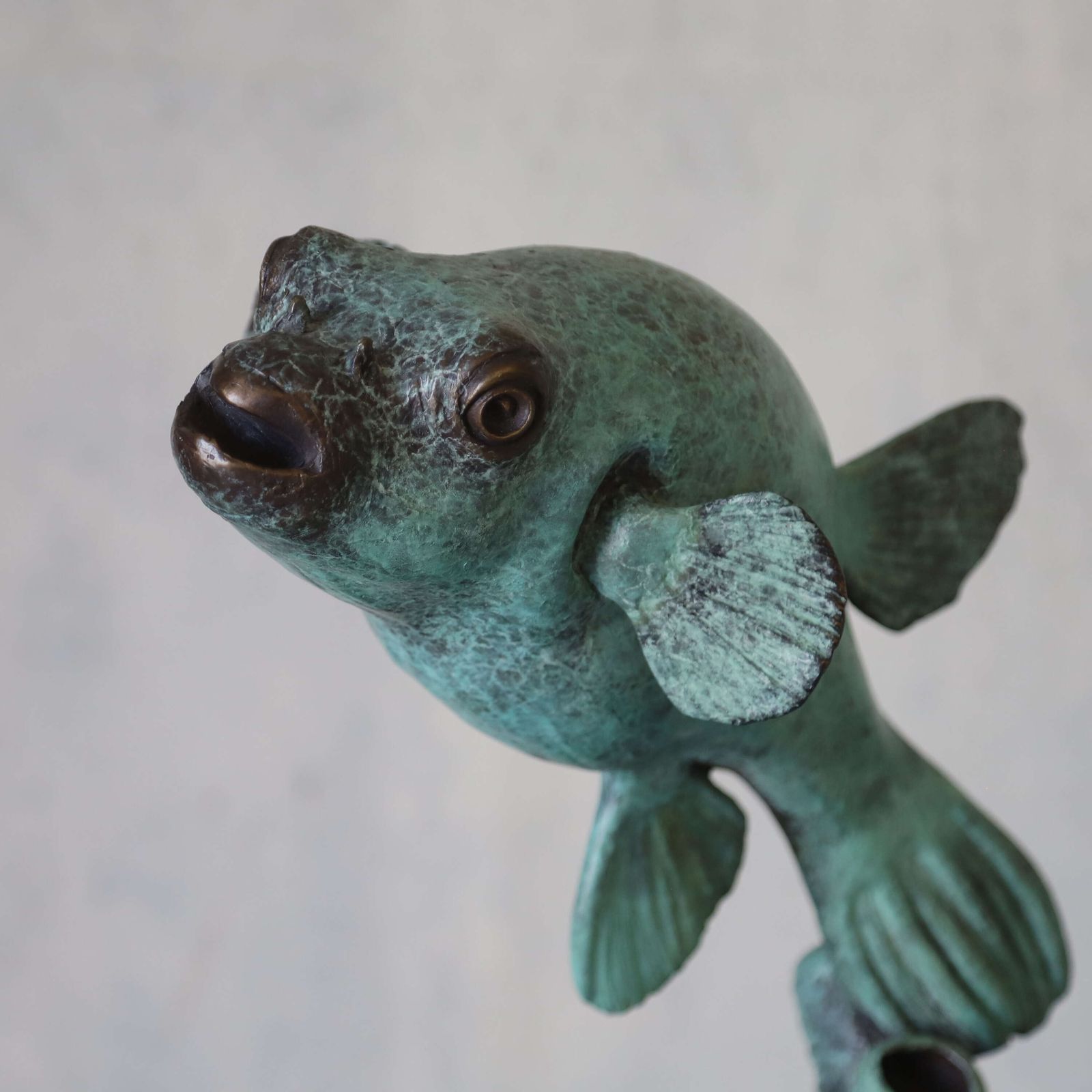 Dogface Puffer – Fine Art Bronze By Andrzej Szymczyk, Limited Edition 2/8 photo for sale