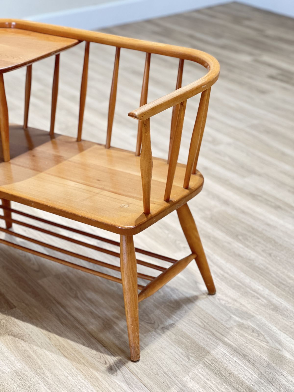 Ercol Telephone Seat By Lucian Ercolani, England 1960s photo vinterior