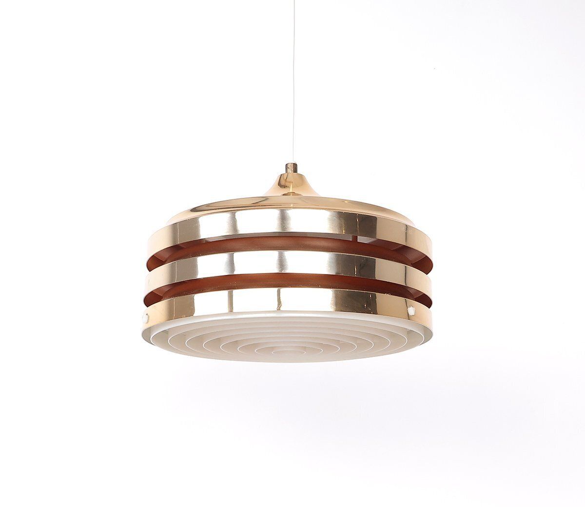 Golden Layered Pendant Lamp By Carl Thore For Granhaga, 1960s photo Lighting