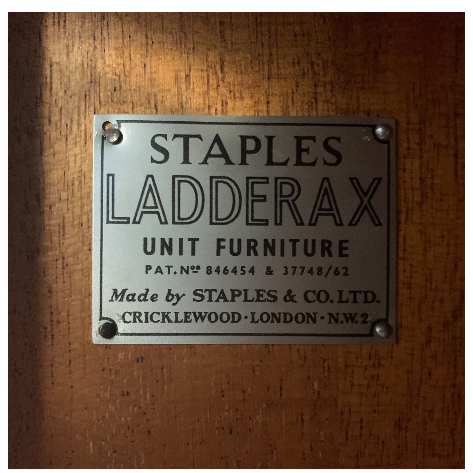 Staples Ladderax Modular Teak Shelving — 1960's 2 Bay Unit photo Furniture