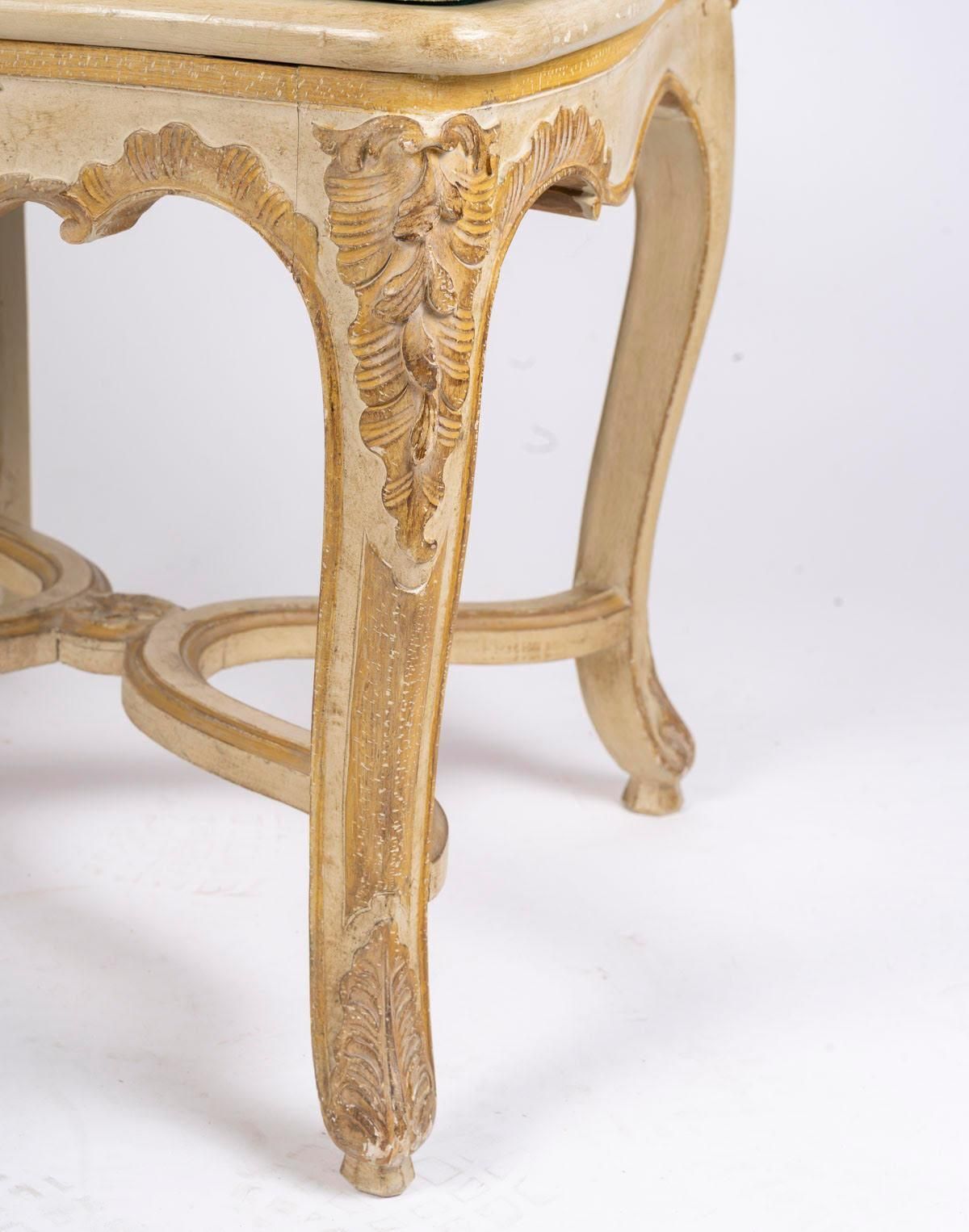 Set Of 6 Carved And Lacquered Wooden Chairs In The Louis XV Style, 20th Century. photo furniture
