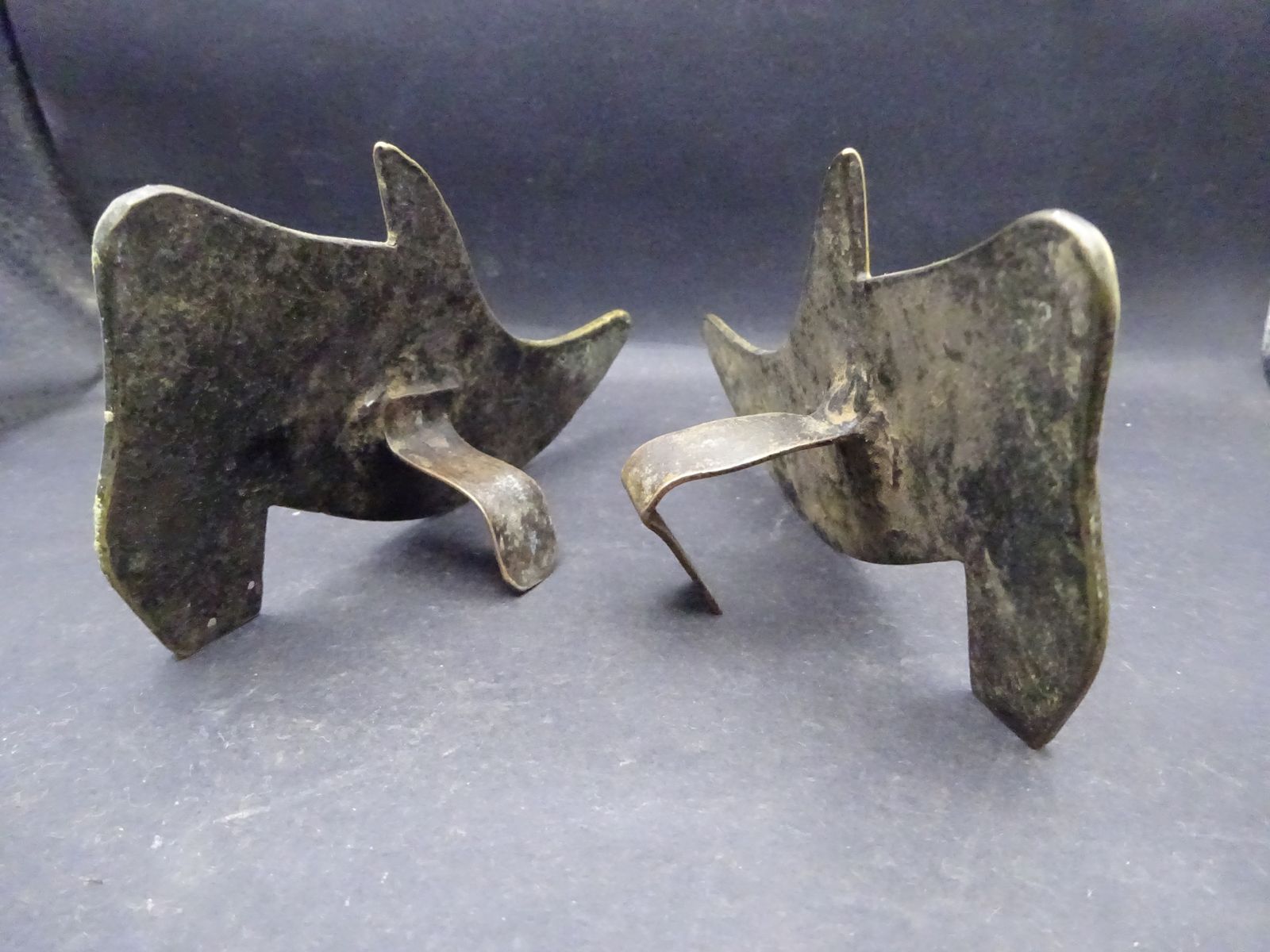 Pair Of Victorian Brass Mantel Fireside Boot, Good Luck photo buy