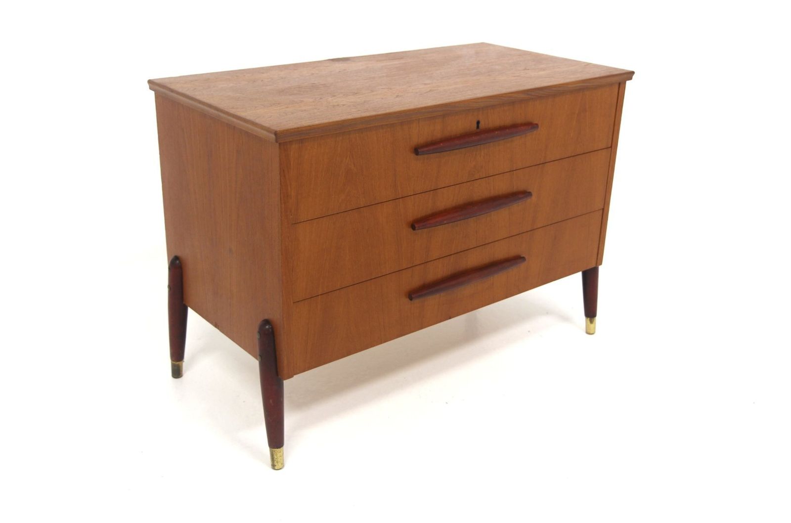 Scandinavian Mahogany Secretary Desk, Sweden, 1960s photo vintage