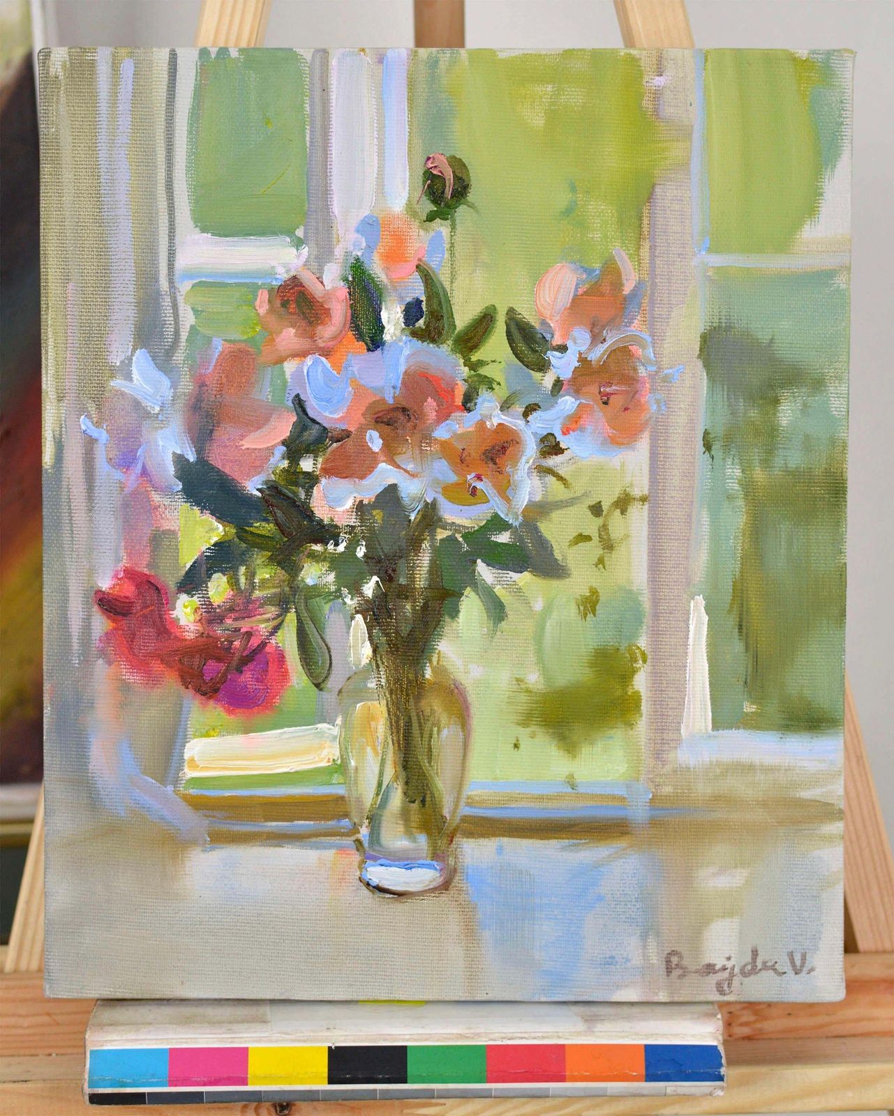 Valery Bayda Morning. Window. Painting By Valery Bayda. Oil On Canvas. 65x81 Cm. Signed 2012 photo furniture