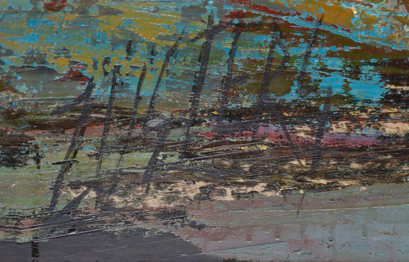 Reinis Zusters Port Of Sidney. 60'ies. By Reinis Zusters. Oil On Canvas. 75x100 Cm. Signed 2012 photo for sale