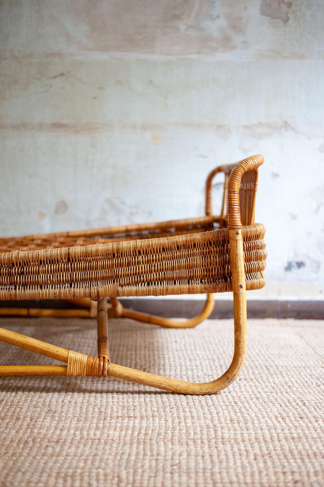 Pair Of Bamboo Dog Daybed   1960s photo furniture