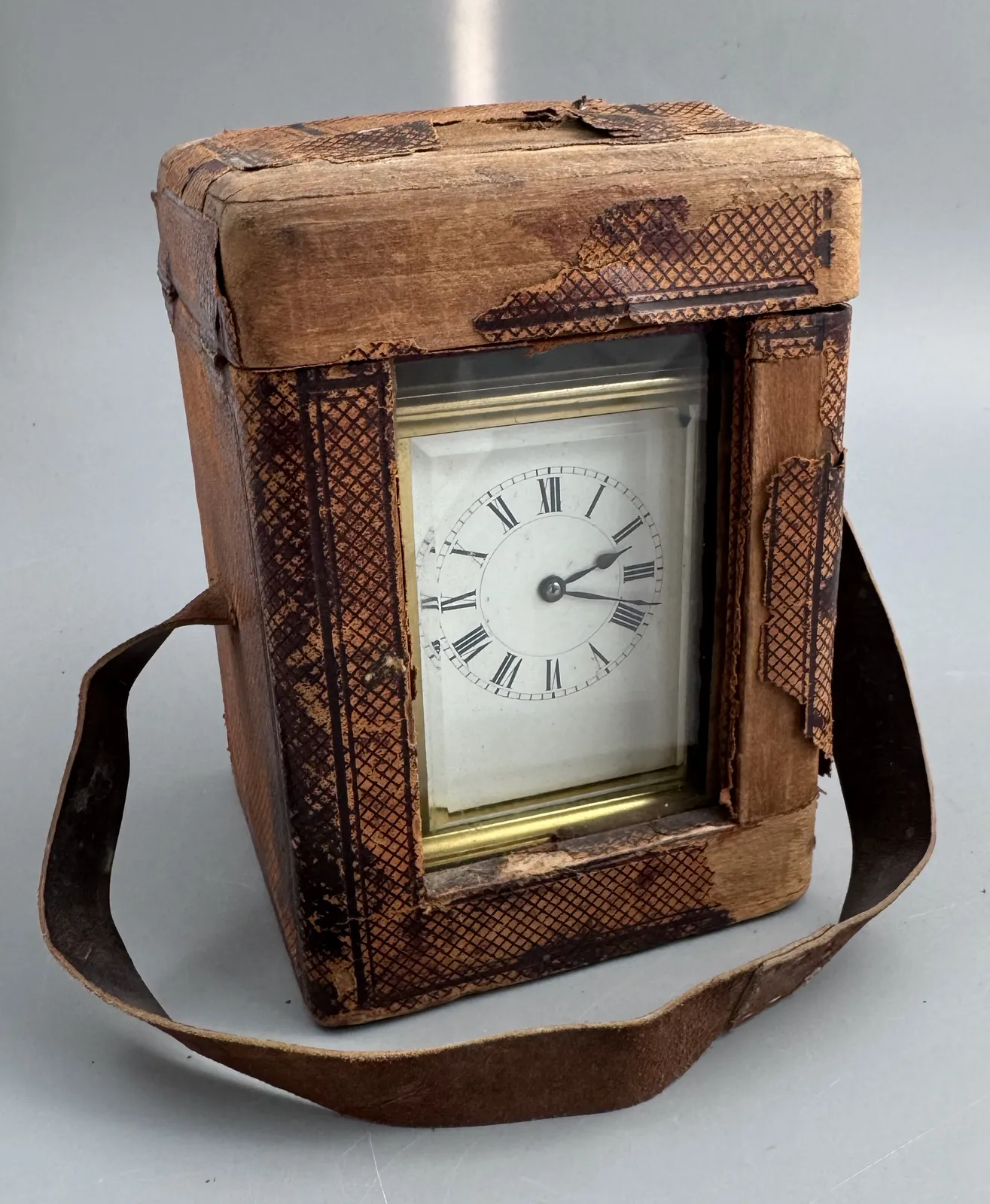 French Brass Cased Carriage Clock By Henri Jacot, Paris, Striking photo for sale