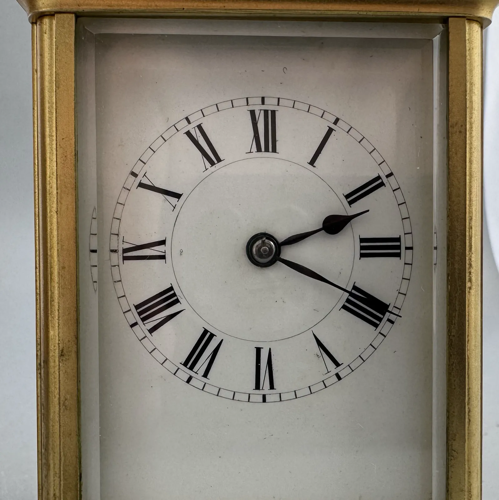 photo vinterior French Brass Cased Carriage Clock By Henri Jacot, Paris, Striking