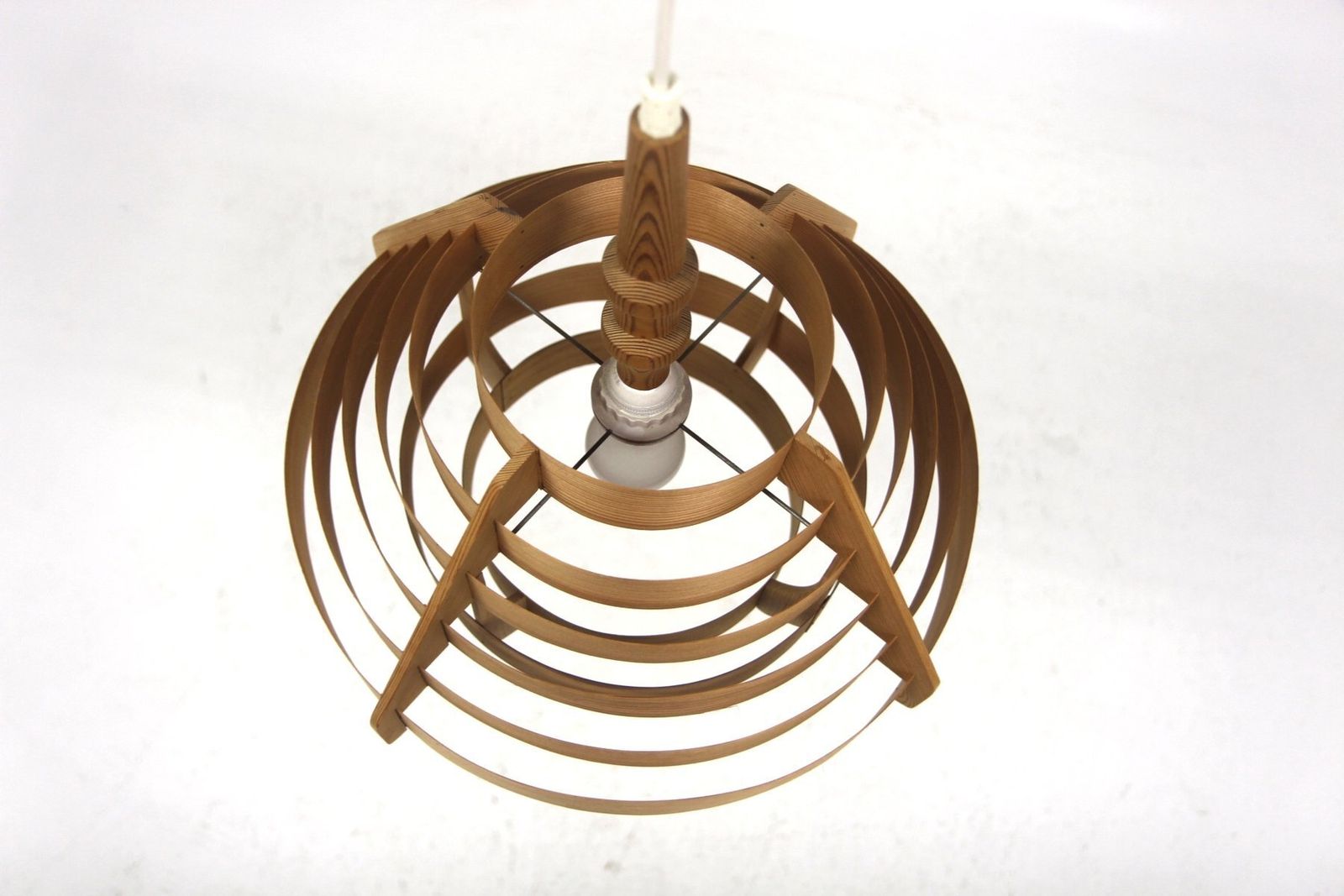 Pine Pendant Lamp By Hans Agne Jakobsson, Sweden, 1960s photo for sale