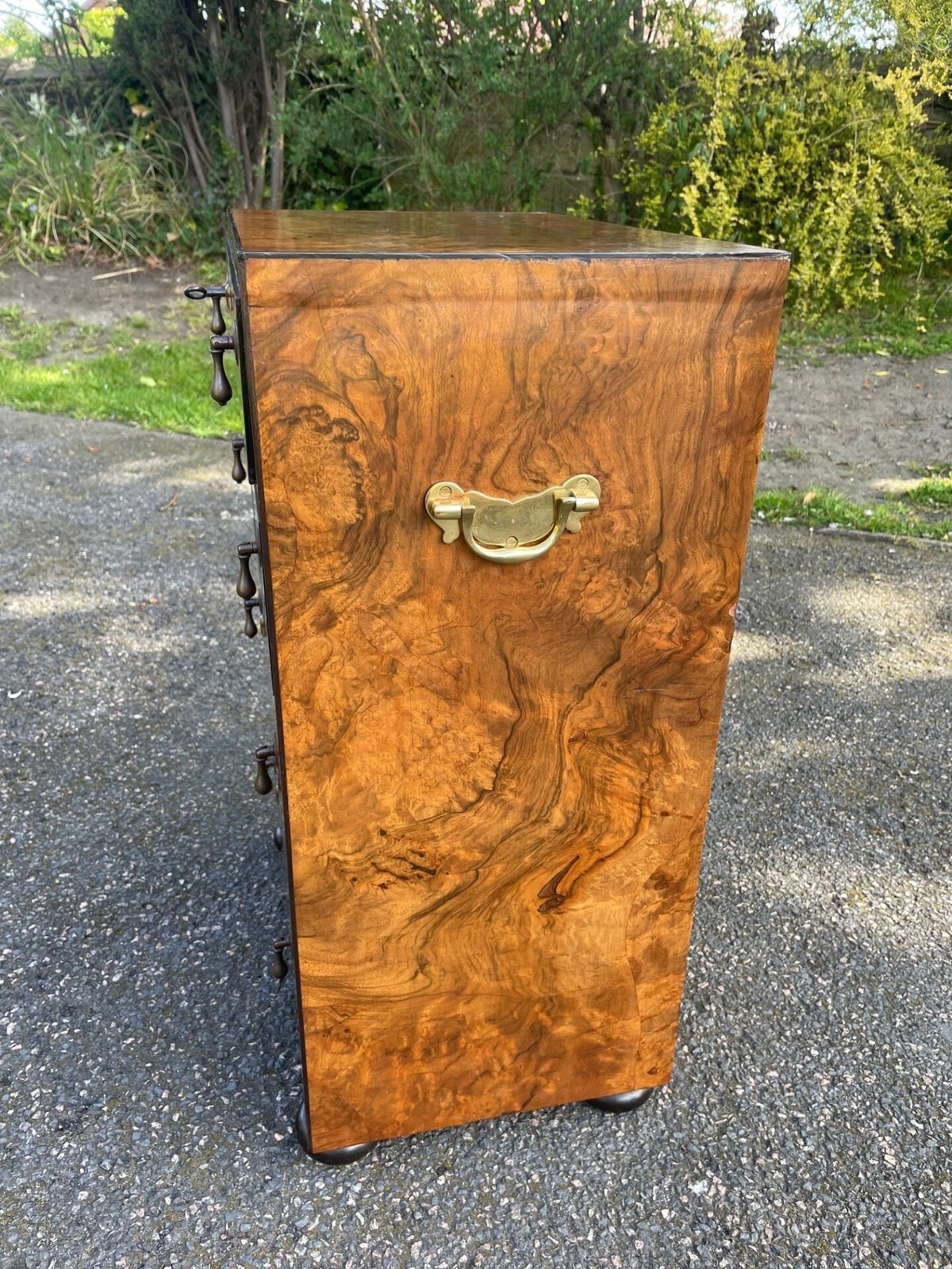 Fine Quality Small Burr Walnut Chest Draws photo Furniture