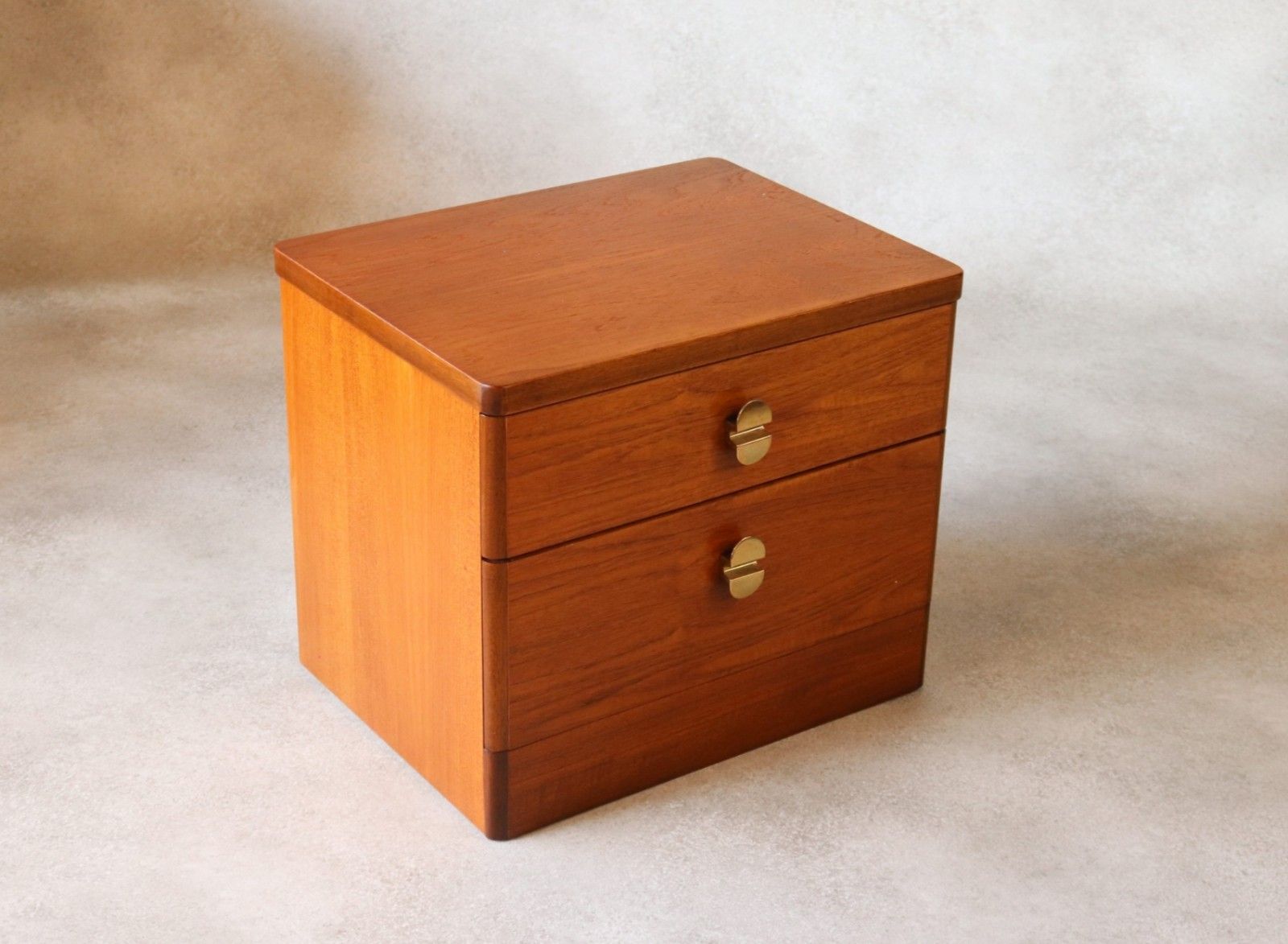 Mid Century Teak Stag Cantata Bedside Cabinet 2 Drawer Chest photo furniture