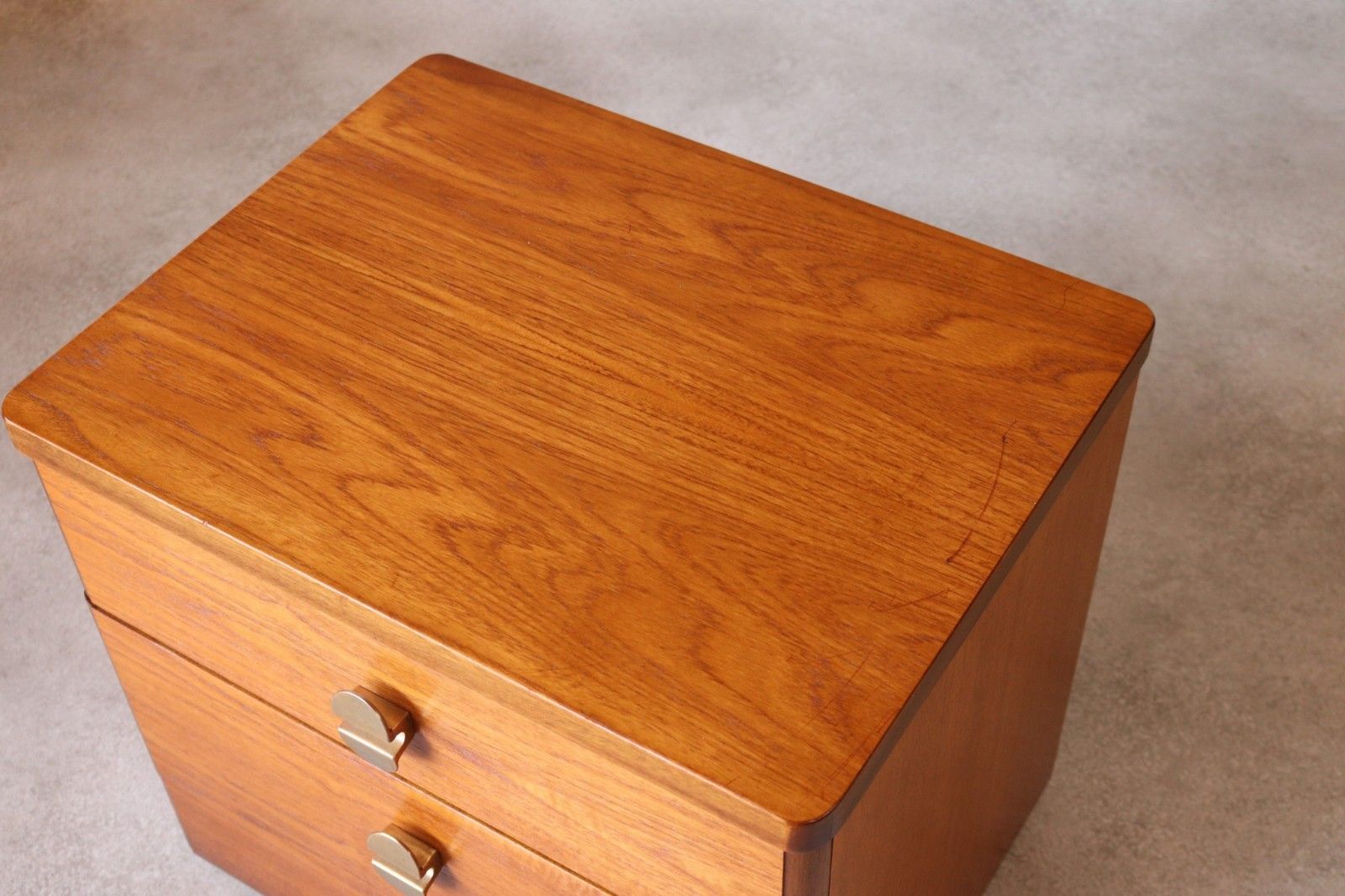 Furniture Mid Century Teak Stag Cantata Bedside Cabinet 2 Drawer Chest photo
