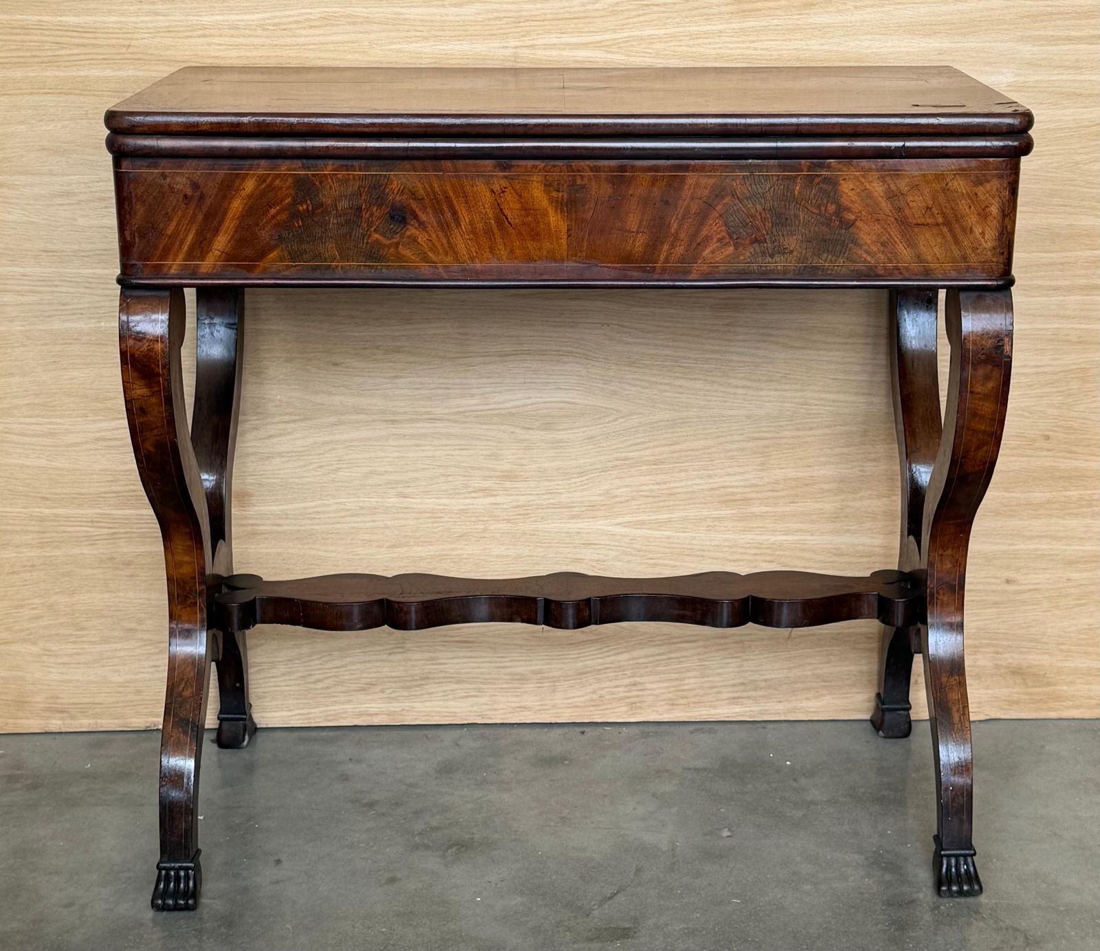 Antique George III Mahogany Card Side Table photo furniture