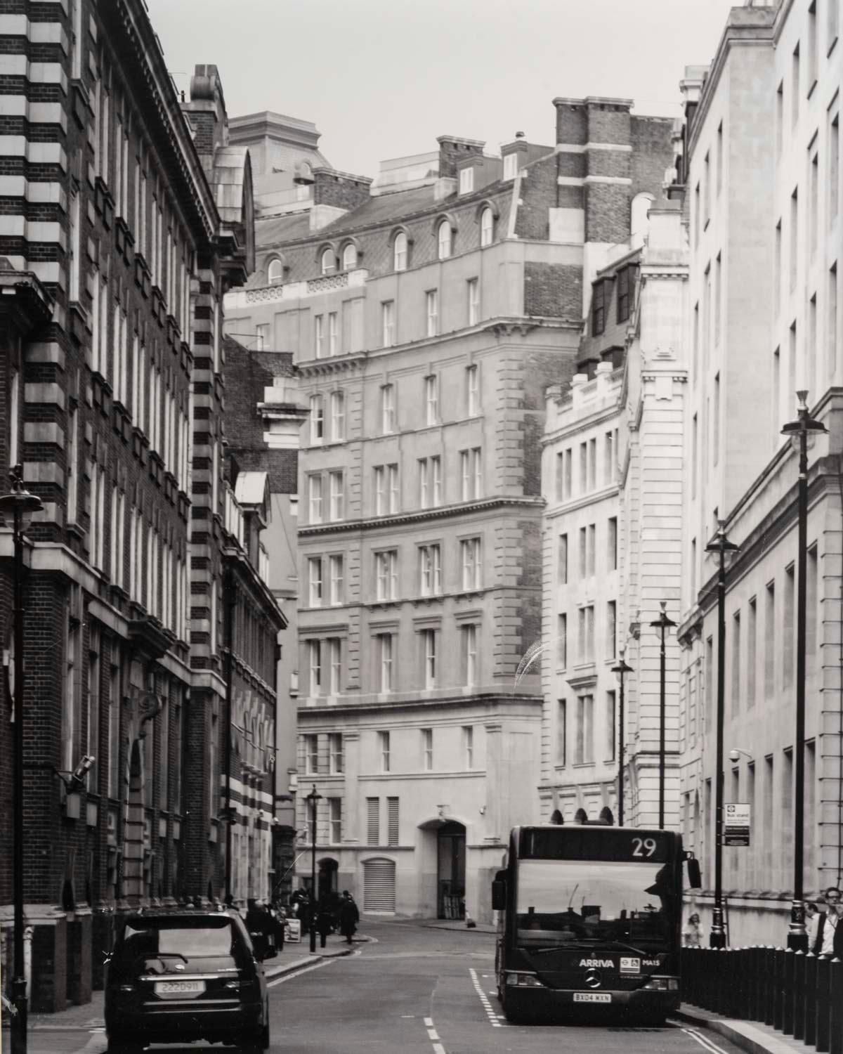 Large Photograph, Street Scene In A Town, 20th Century. photo for sale