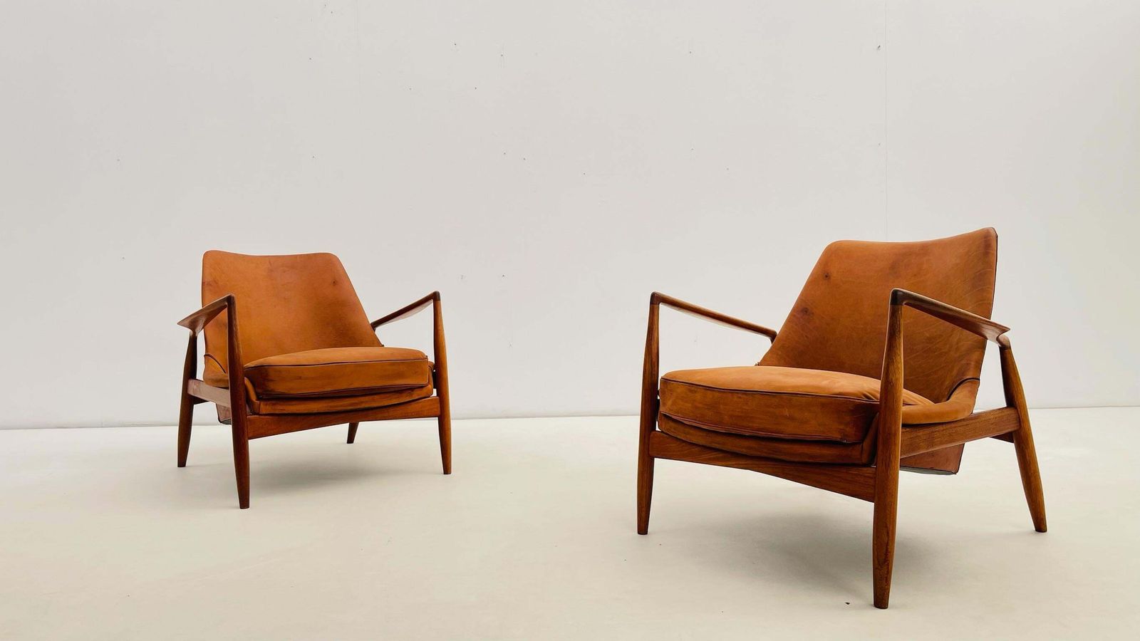 photo for sale 'Seal' Armchairs By Ib Kolof Larsen