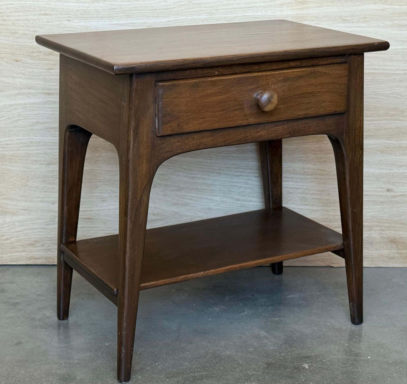 Tables de chevet danoises en teck avec tiroir, design moderne années 1960 photo vintage