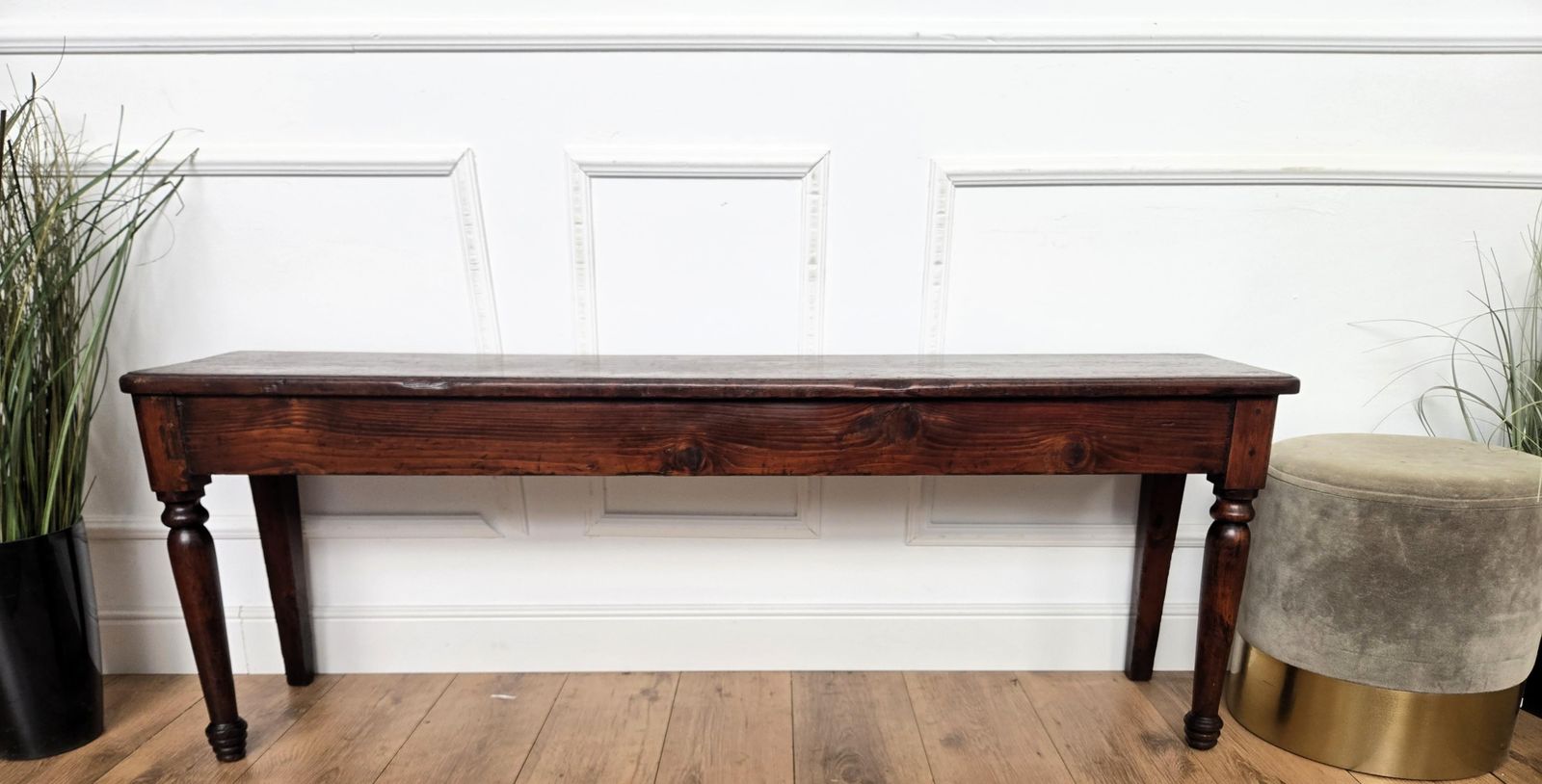 Italian Antique Wooden Bench Side Table photo for sale