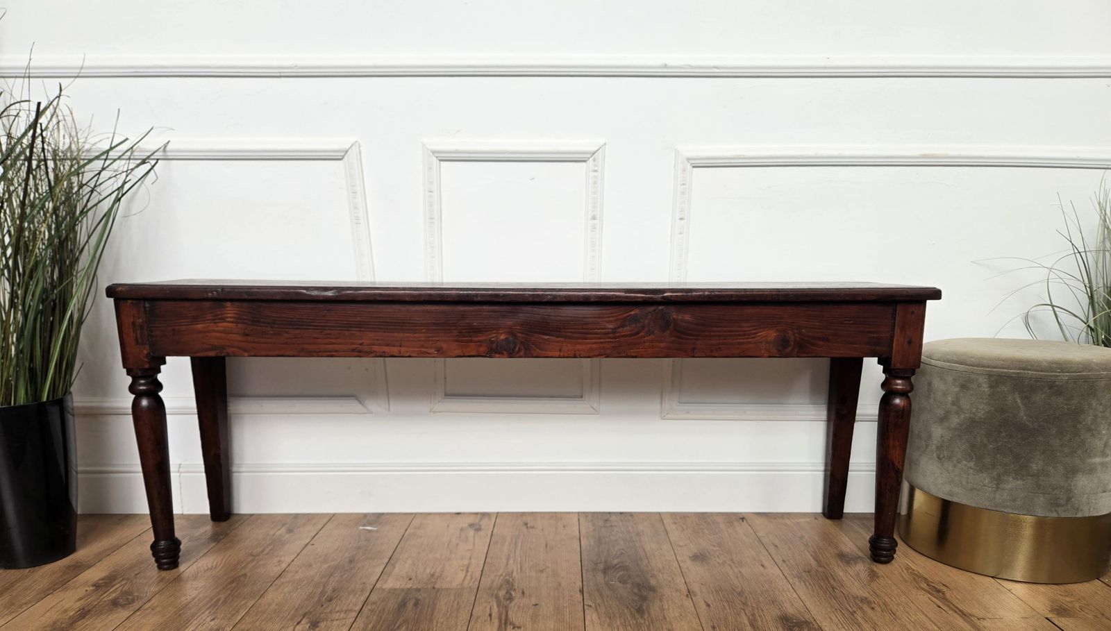 Italian Antique Wooden Bench Side Table photo buy