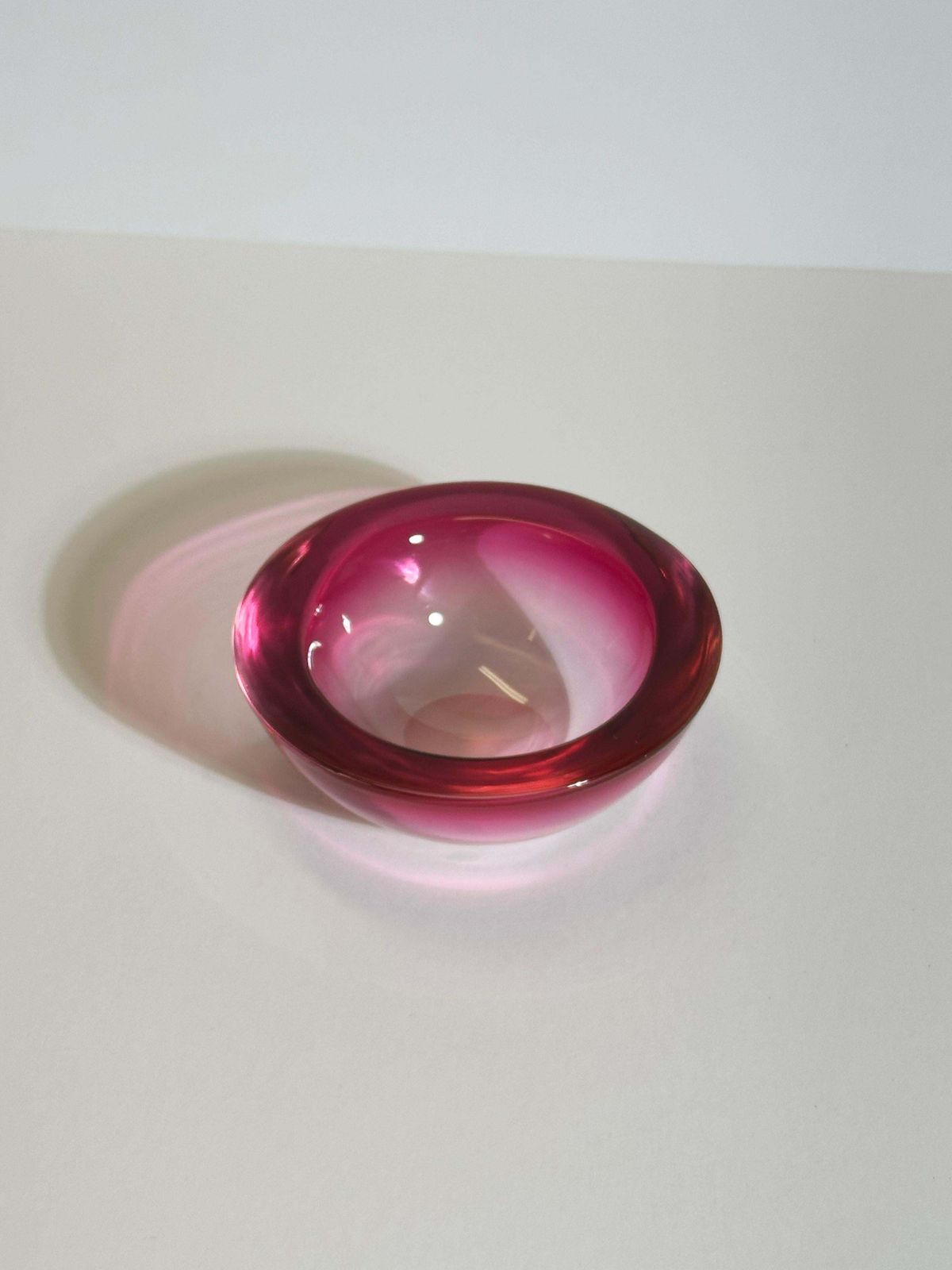 Murano Glass Bowl, Pink Sommerso Geode, Archimede Seguso, Italy 1960s photo Home Decor