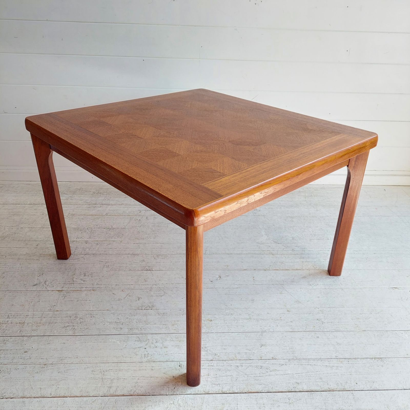 photo vintage Mid Century  Danish Teak Coffee Table Vintage End Table By Toften Mobelfabrikk, 60s